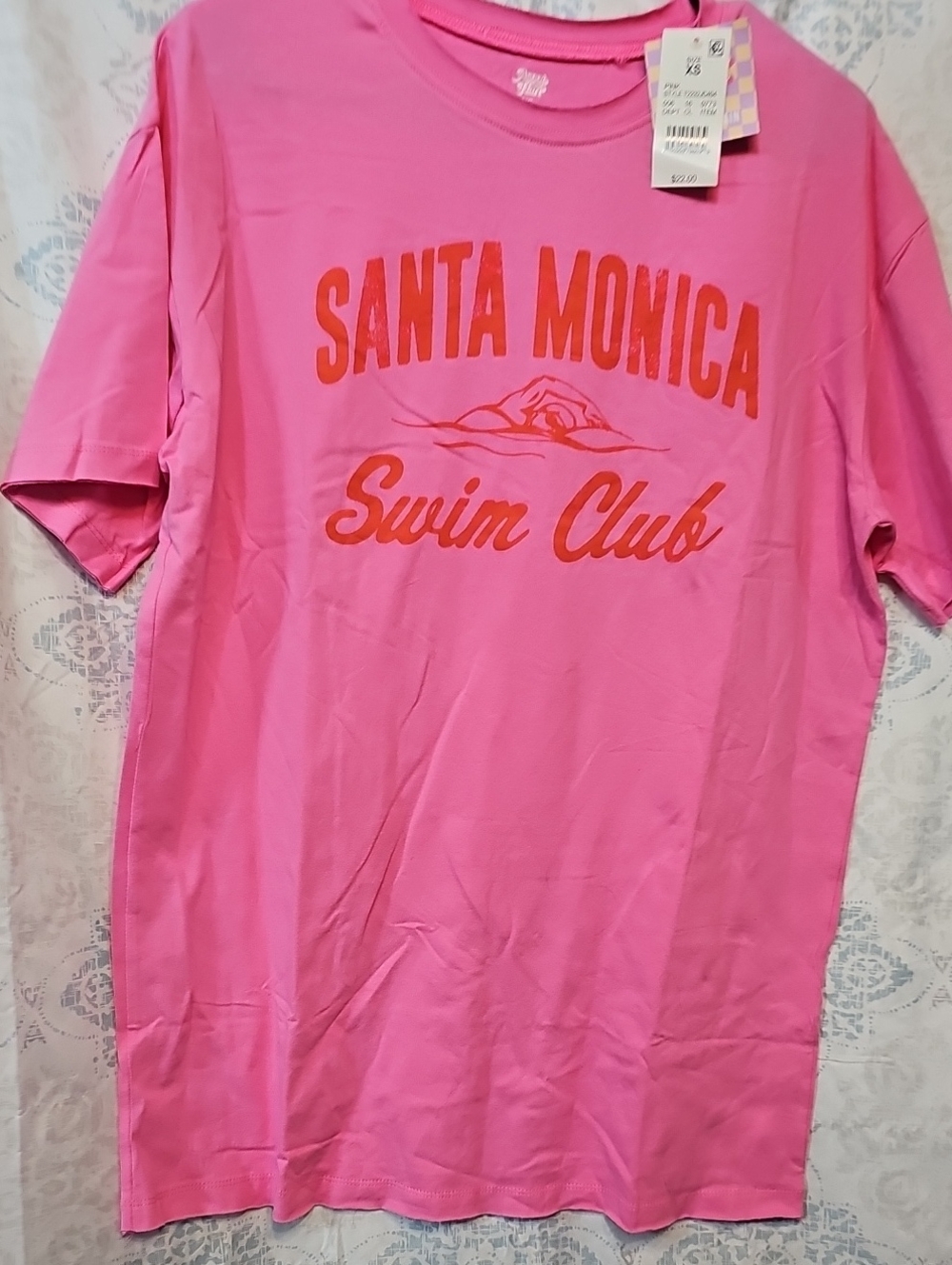 Santa Monica Swim Club Pink Graphic Tee